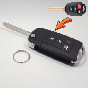 Flip Key Modified Case Shell For Toyota 4 Buttons Remote Key 52F