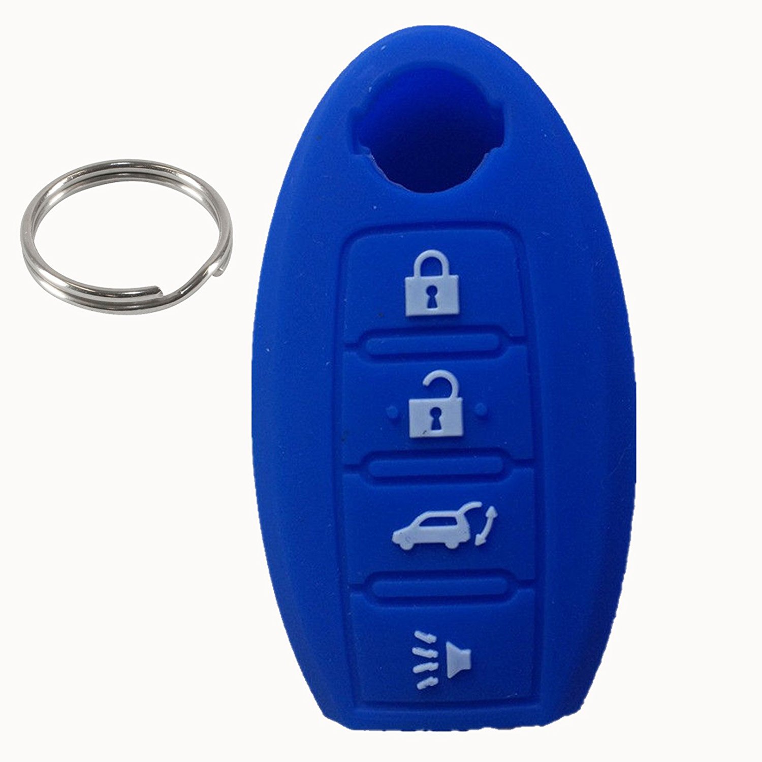 Nissan Remote Silicone Cover 4 Buttons - Blue