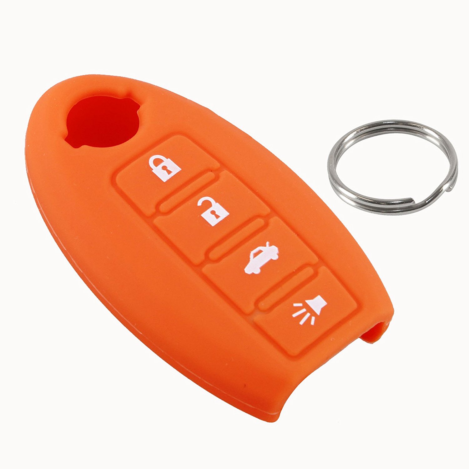 Nissan Remote Silicone Cover 4 Buttons - Orange