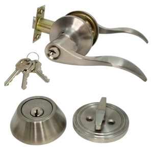 Lever and Deadbolt Lock Set 6 Keys Kw1 SN