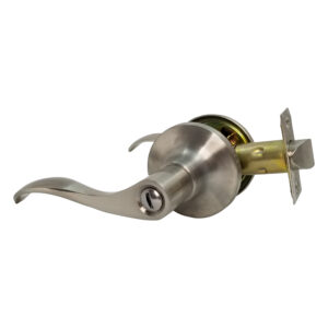Privacy Door Lock Lever Handle Wave Style Satin Stainless Steel
