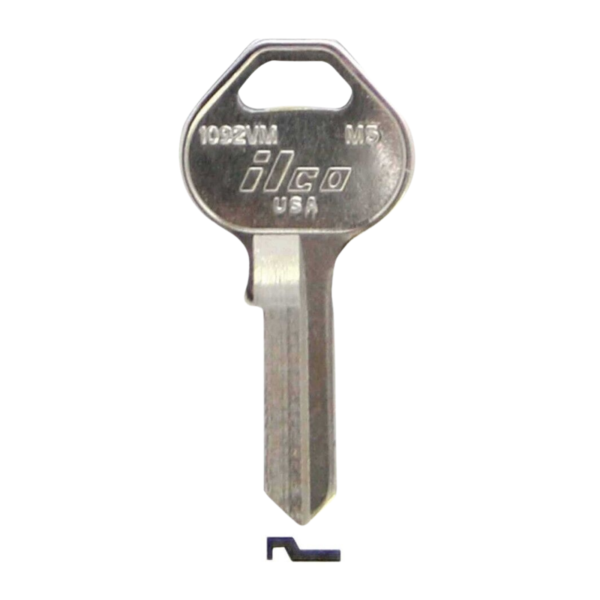 M5 / 1092VM Master Key Blank For Padlock #81 #82 #1710 #1714 5-Cut By ILCO